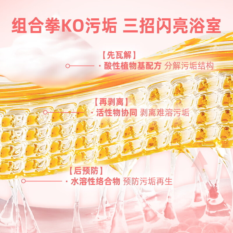 水卫士油污净厨房油污清洗剂 去油污抽油烟机清洁剂强力去重油污油烟净 【厨卫清洁】浴室净*1+油污净*1瓶