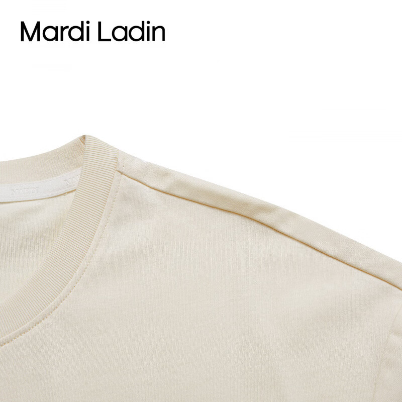 MARDI LADIN儿童短袖T恤女2026年夏季小雏菊印花新款宽松显圆领百搭上衣女 杏色 130