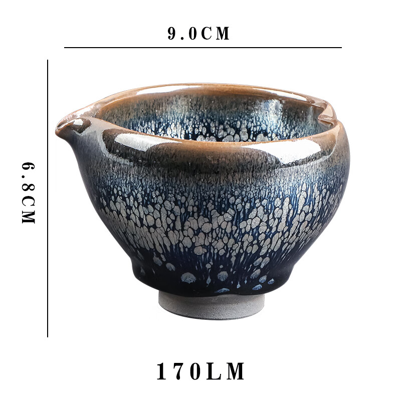 未心 牡丹建盏全手工主人茶杯公道杯盖碗泡茶碗盏杯茶盏茶具 李盏柜