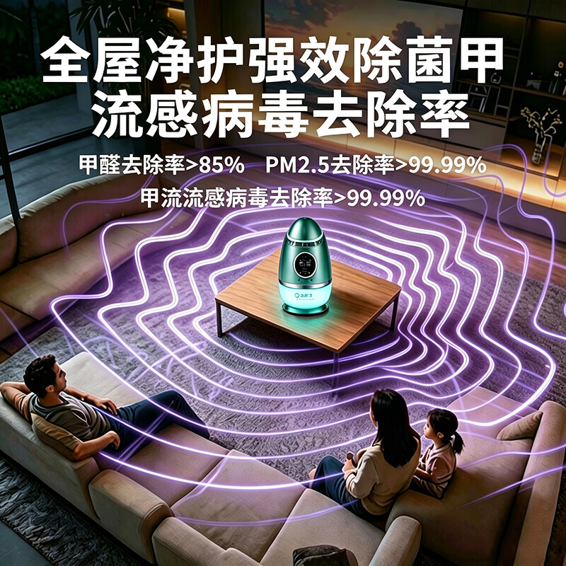 清源界2026新款森林氧吧蛋睡眠仪生态小粒径亿级负氧离子空气净化器助眠负离子发生器深度睡眠负氧离子 墨绿色(促进睡眠/3亿负离子/欧盟认证)