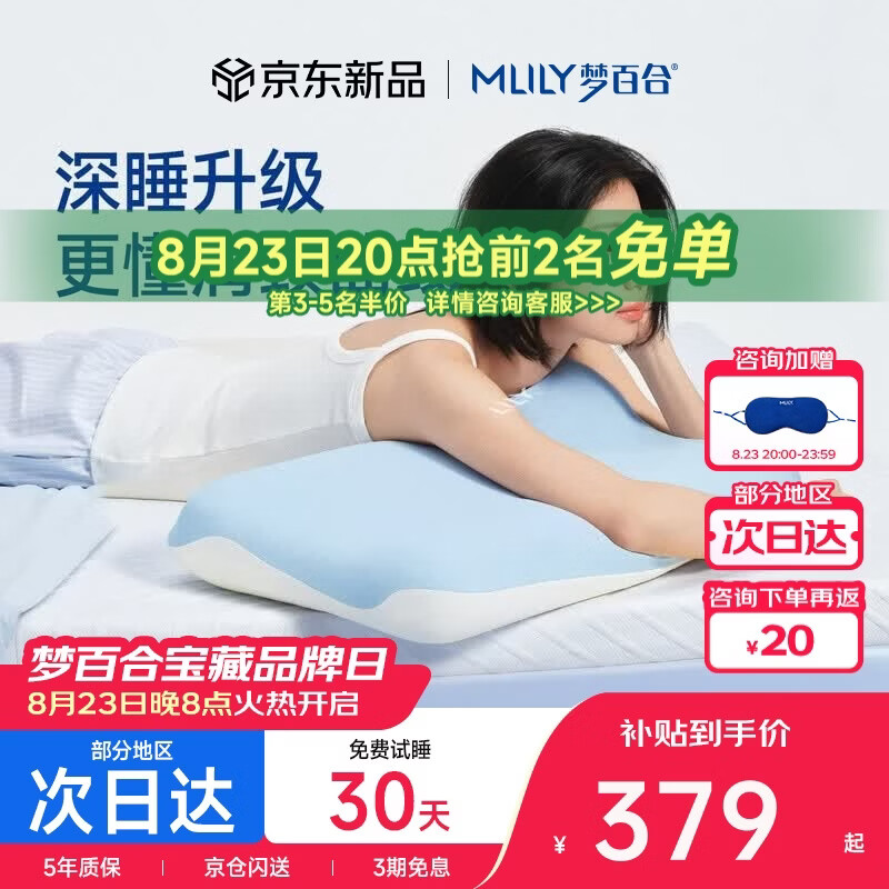 梦百合（MLILY）颈椎护颈枕成人枕头枕芯记忆棉枕单人学生宿舍深睡枕Pro3.0