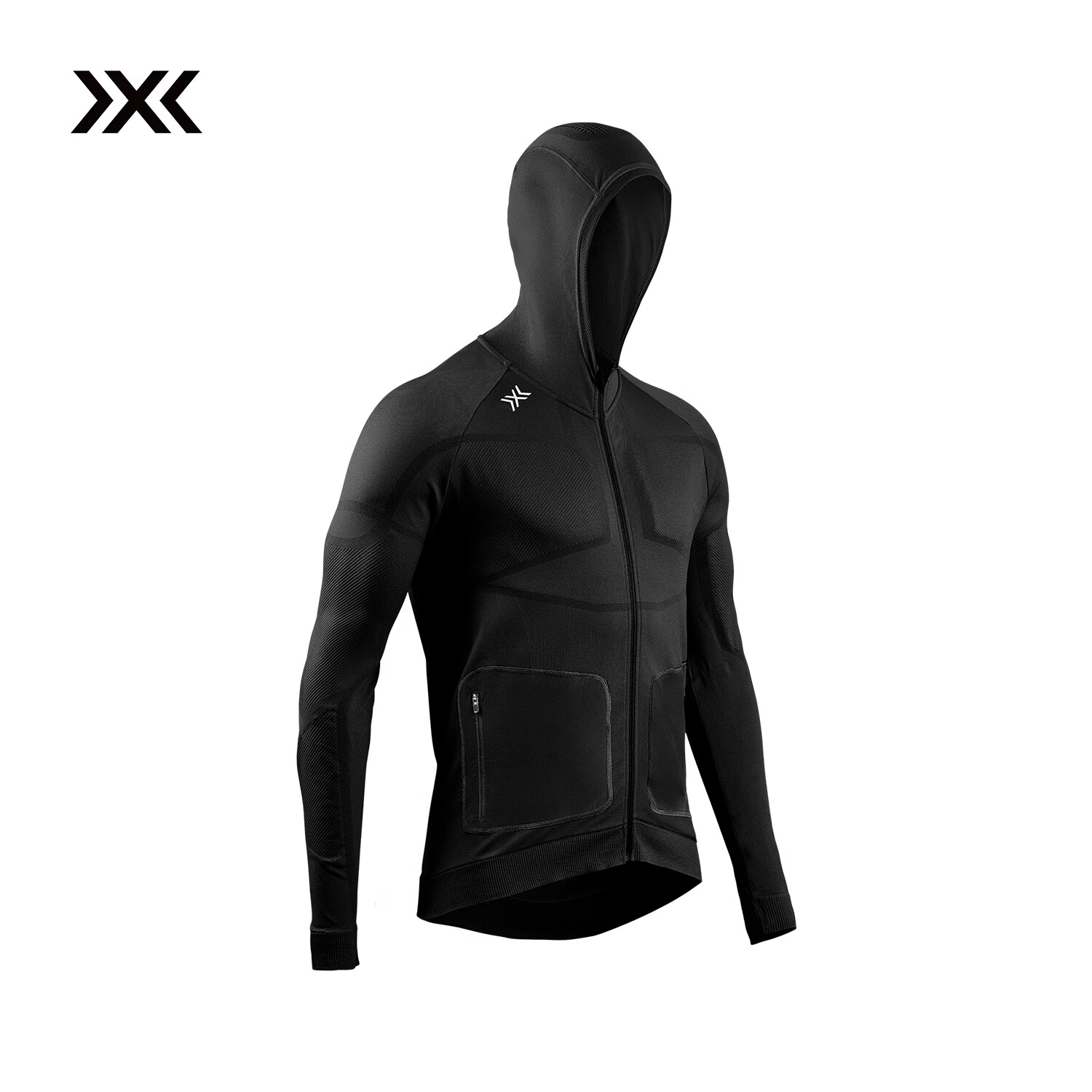 XBIONICX-ENTIAL中间层男士连帽夹克外套上衣休闲运动抑菌透气春秋新品 极限黑 M