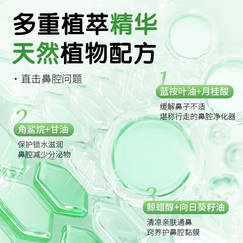 草本植物舒鼻膏清凉滋润舒缓护鼻膏植物配方清爽舒鼻膏 1支装*20g