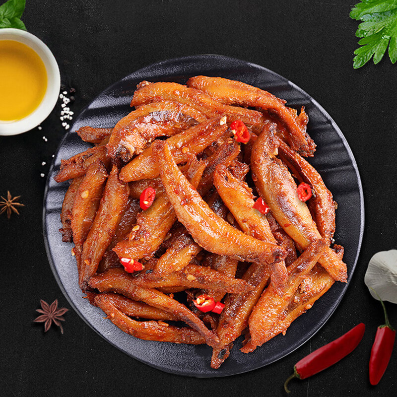 百草味小鱼仔香辣味105g休闲麻辣解馋即食小吃鱼干 百草味小鱼仔香辣味105g