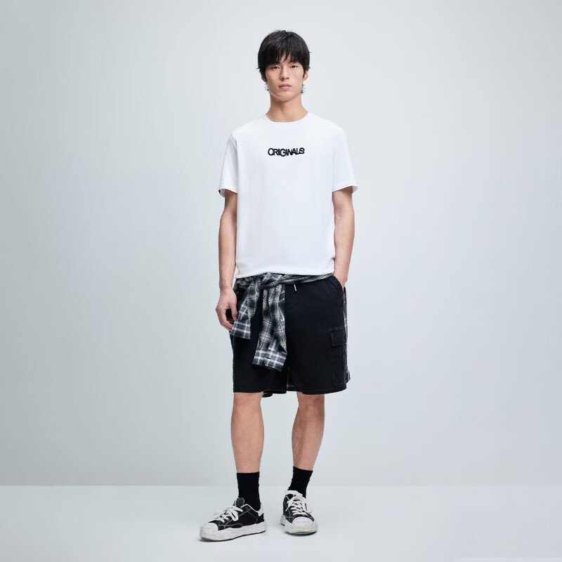 杰克·琼斯(JACK&JONES)男装夏季短袖T恤合集 226201187A06本白色 常规 M (175)