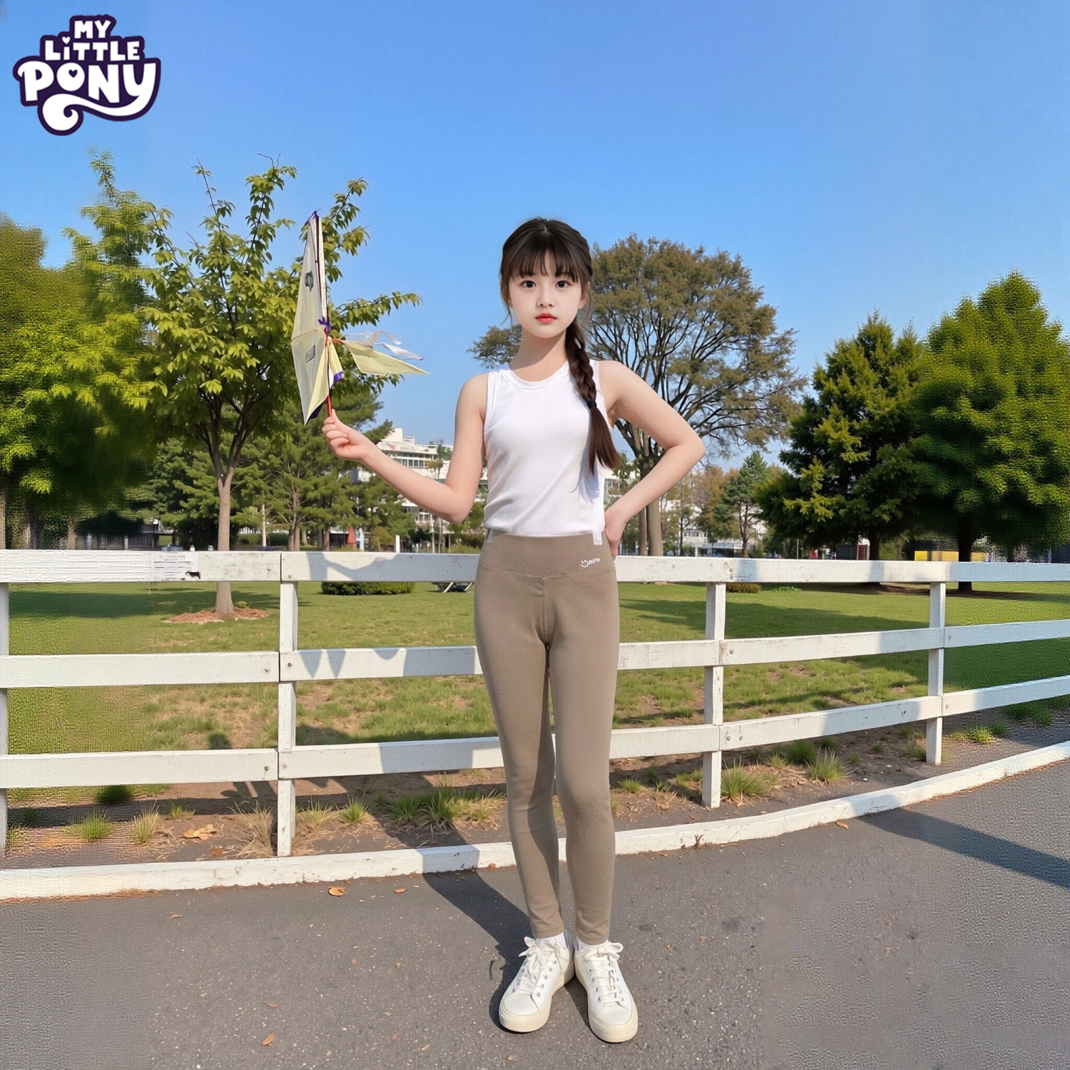 小马宝莉2026新款儿童打底裤女童春秋超弹力长裤子少女儿童裤子女童打底裤 粉色 100 身高建议90-100CM