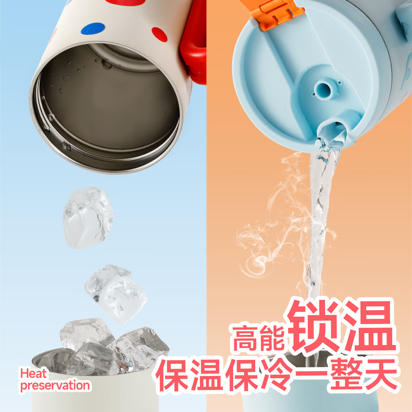 CHUNLIN HOME春林巨无霸吸管保温杯不锈钢冰霸杯女高颜值大容量水杯子车载便携 莓果粉-730ml