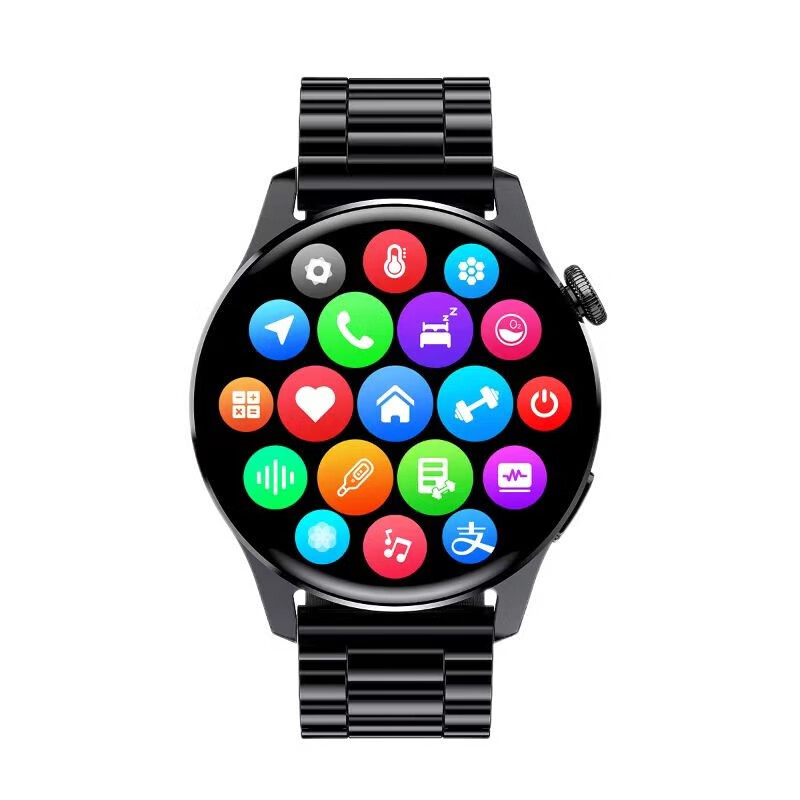 tiansuowatch华强北顶配【情侣礼物】智能手表gt5pro手表watch4接打电话gt5手表智能运动手表男女礼物 黑网带MAX【超高清屏+支付+NFC门禁+双表带】 中国大陆