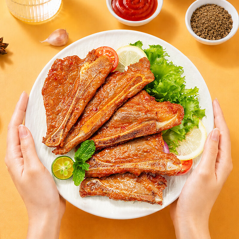 如意三宝手抓扇子骨烧烤风味生鲜 带骨猪排冷冻空炸露营食材中秋礼品 烧烤扇子骨250g*6盒