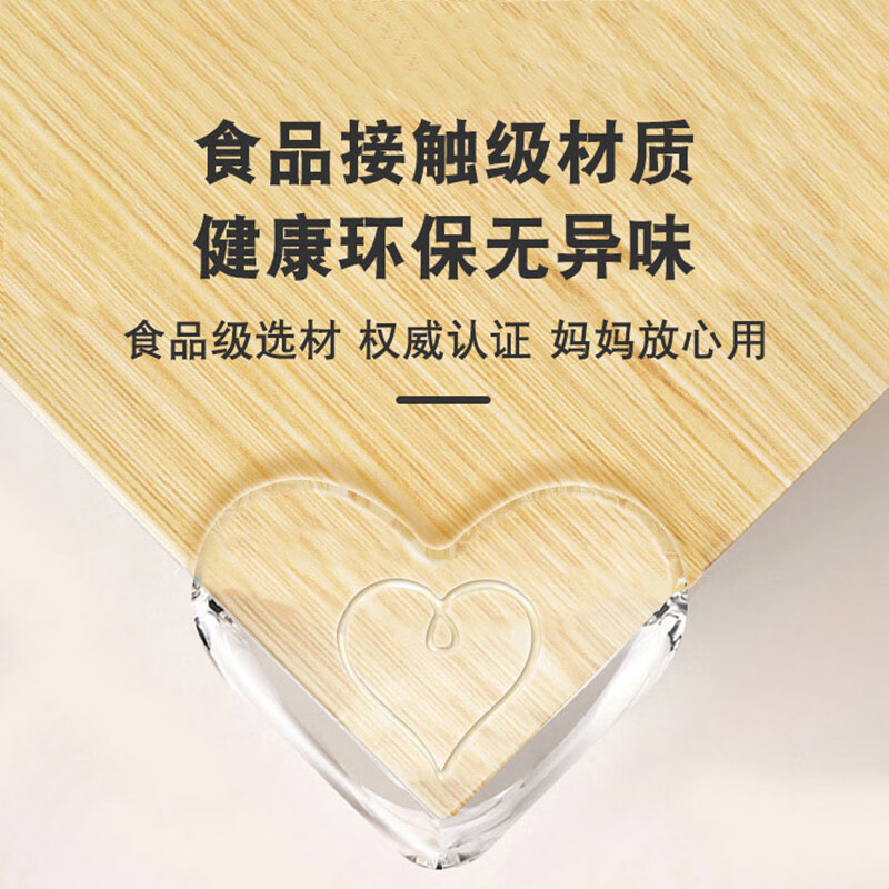 家具直角加固护角桌角防撞可爱软矽胶透明防磕碰安全家俱柜床角贴 【门把手防撞环】4个装