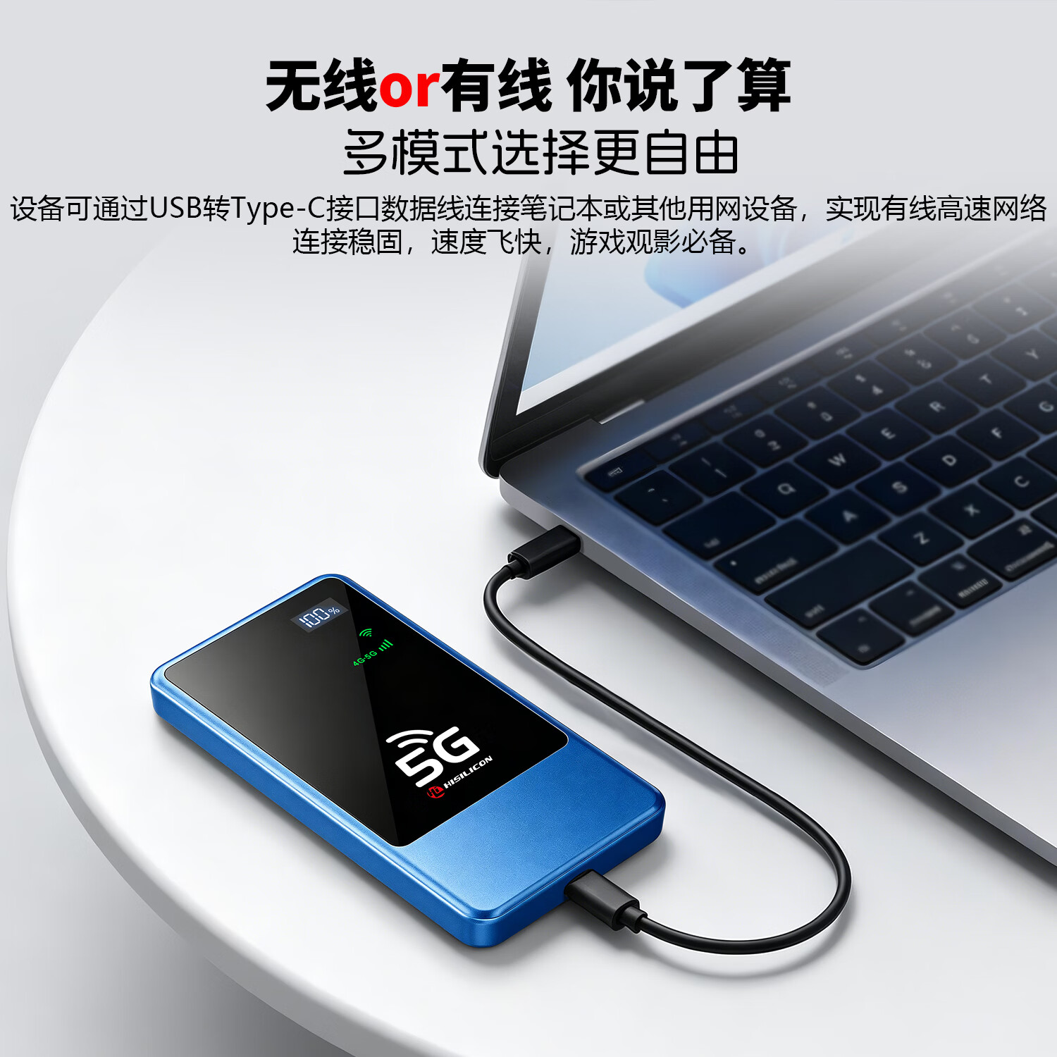 SENYO随身wifi2026新款5G移动wifi无线通用免插卡宿舍低延迟无线网wifi电竞随身无线流量电脑无线网高铁 【超快5GA网速特调版】10000毫安-网游必备 下单领1500G免费试用流量