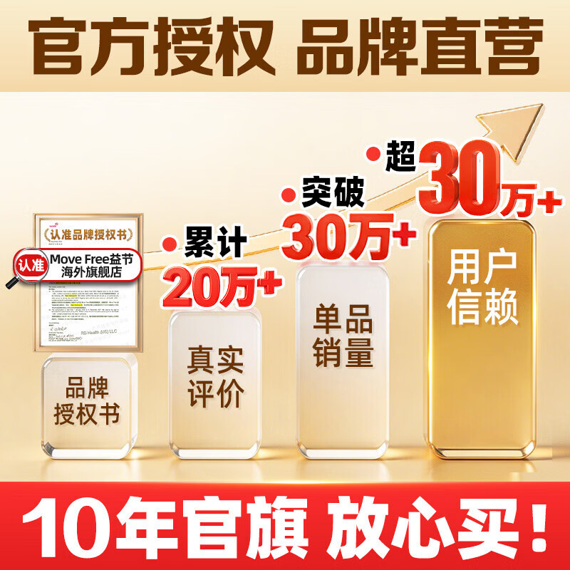 益节(Move Free)维骨力氨糖软骨素舒缓绿瓶 含MSM 美国原装进口 中老年人成人 【Top1爆款】舒缓修护-绿 120粒*2瓶 送绿36粒