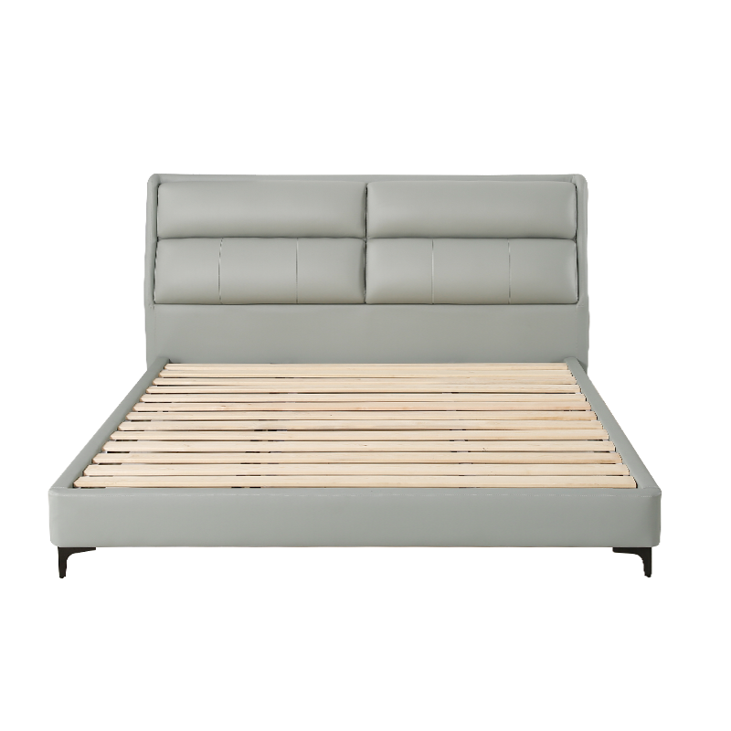 慕胜床 皮床 卧室双人床单人床现代简约主卧实木软靠床  魅夜BP (613#) 1.8*2.0