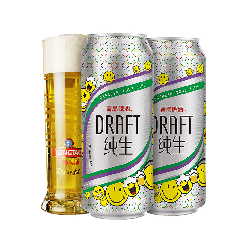 plus会员:青岛(tsingtao)纯生啤酒 8度  500ml*36听