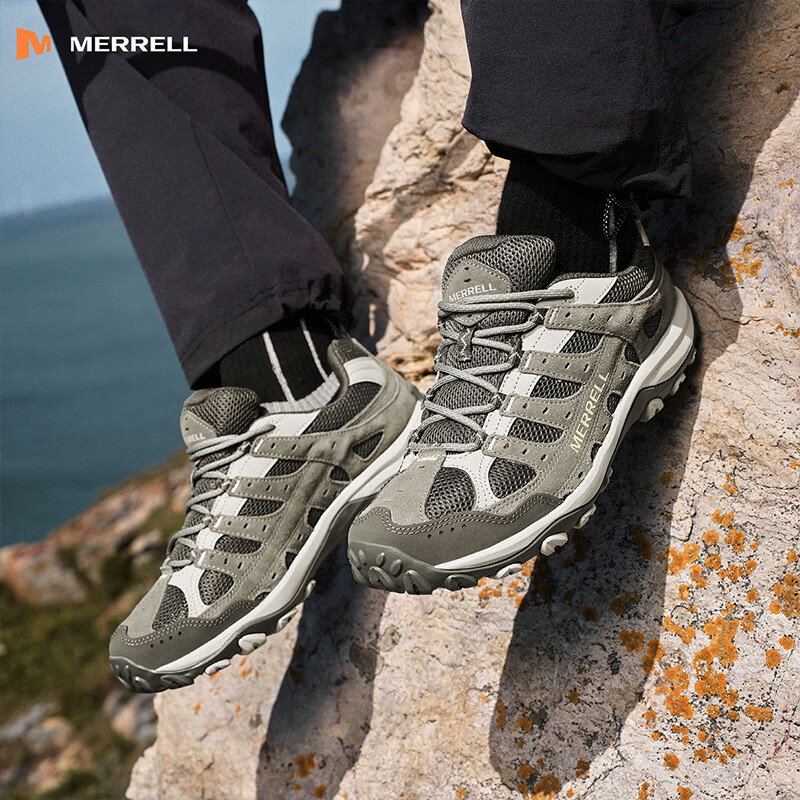 迈乐（Merrell）新品运动户外AC4轻便透气徒步鞋男鞋女鞋防滑耐磨抓地运动登山鞋 花黑灰J00005133（男款） 上新 43