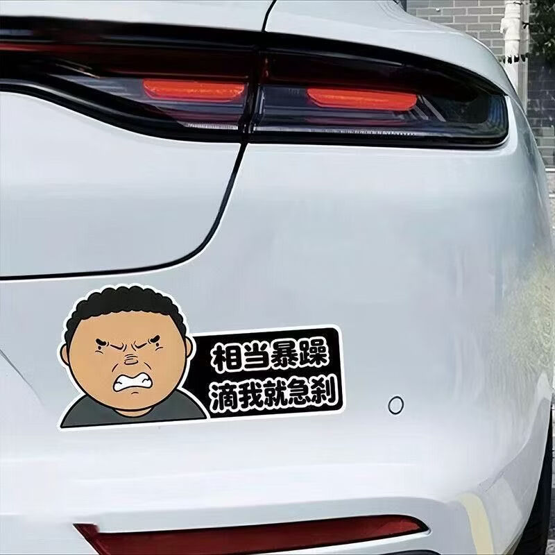 磁贴公路Allyollyo汽车贴纸新手上路实习创意搞笑警示车贴纸 我知道你很急(20cm)磁吸款