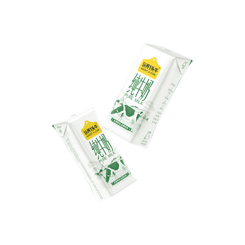 认养一头牛全脂纯牛奶200ml*12盒*3提 营养高钙牛奶 中秋礼盒送礼 zy 8月产 【3箱】36盒
