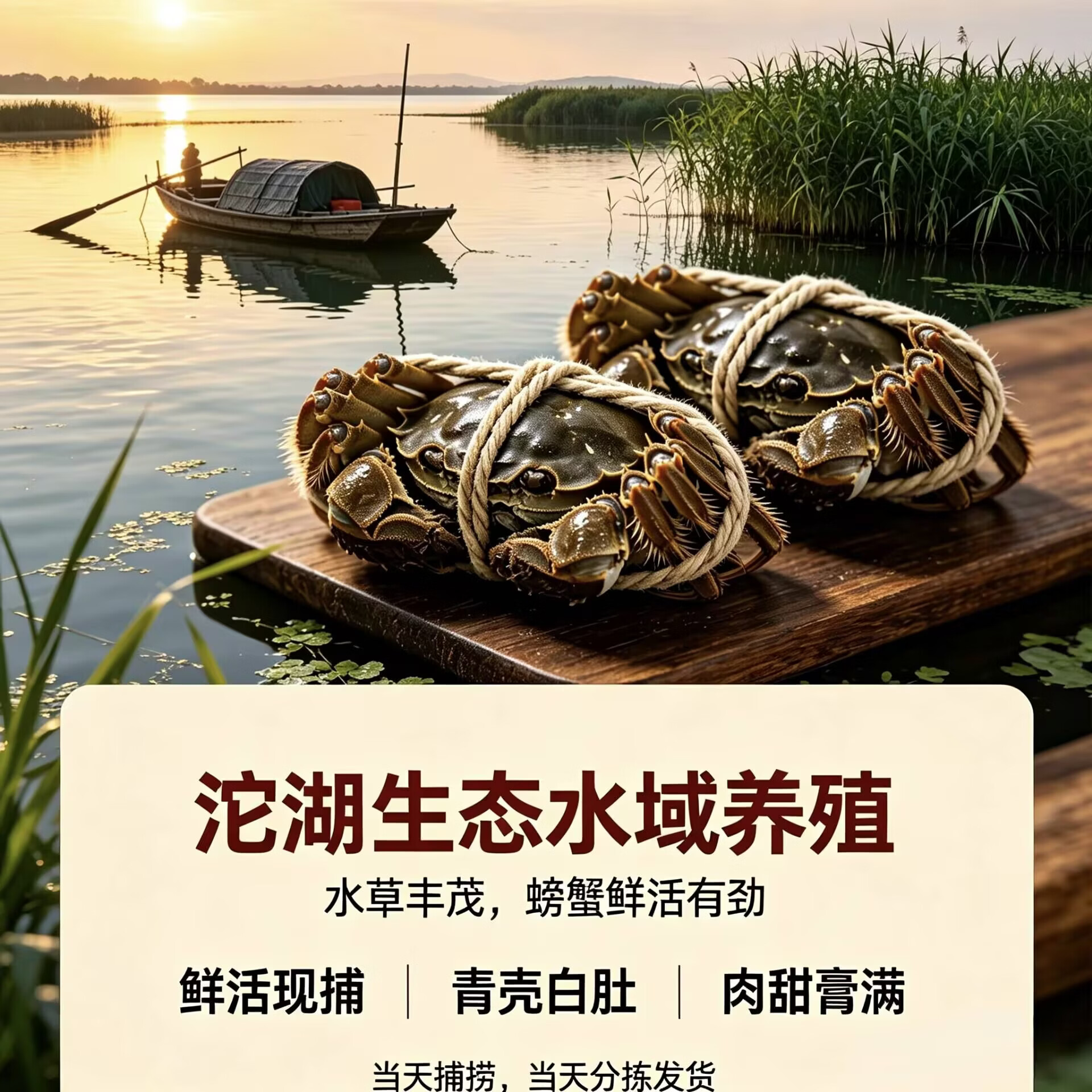 安徽沱湖大闸蟹 鲜活现货 公母螃蟹礼盒 顺丰冷链发货中秋送礼 全母蟹2.0 到 2.2 16只装