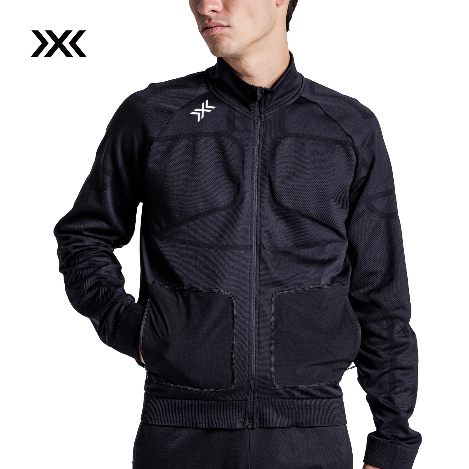XBIONICX-ENTIAL中间层男士立领夹克上衣外套运动休闲抑菌透气春秋新品 极限黑 L