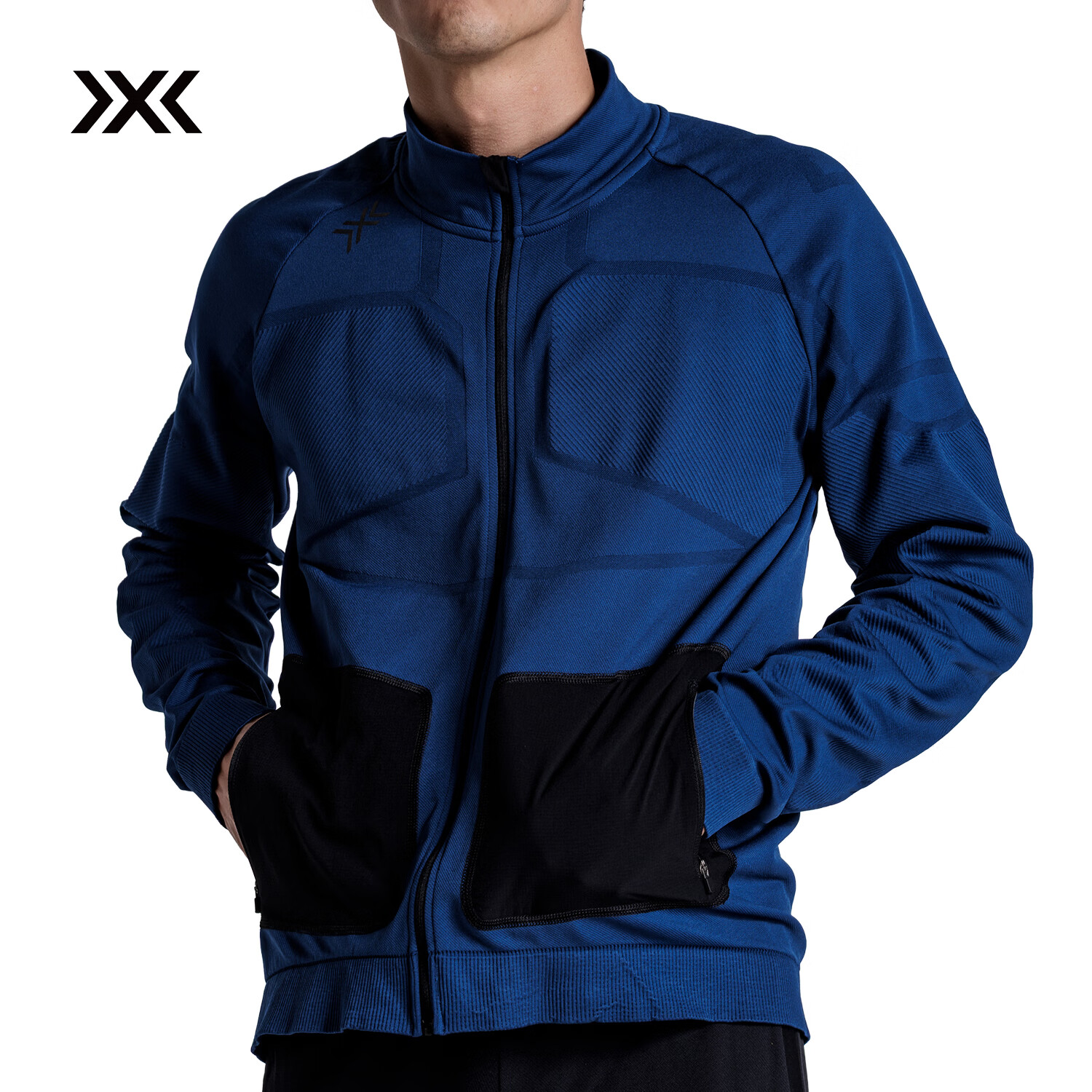 XBIONICX-ENTIAL中间层男士立领夹克上衣外套运动休闲抑菌透气春秋新品 琉璃蓝 S