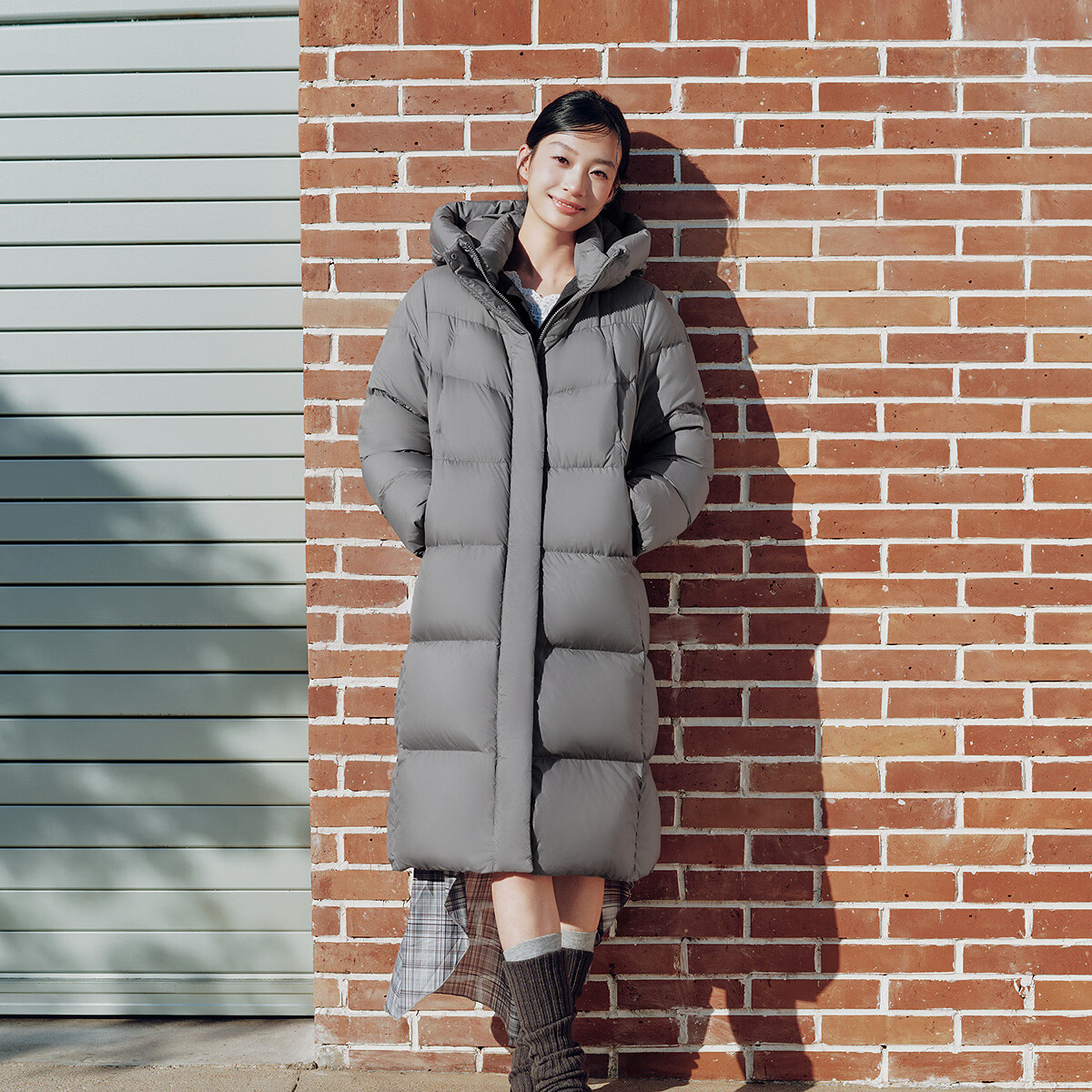 森马(Semir)轻松|森马羽绒服女冬防泼水防风90绒子发热抗静电2026新款长外套 茶灰(灰鸭绒)20703 L
