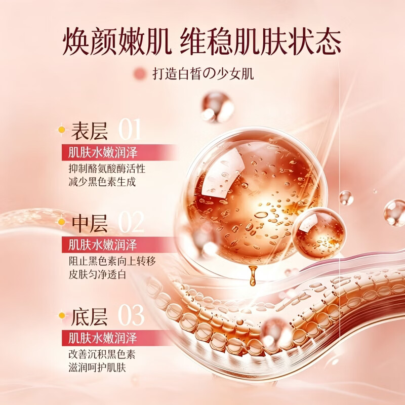黄芪霜日本桃叶粉嫩精华乳粉嫩黑色素大腿腋下内侧身体桃叶粉嫩精华乳粉 2支装【基础装】淡化黑色素*减少暗沉