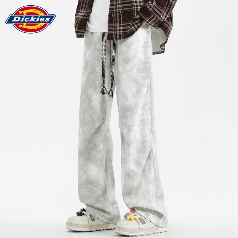 Dickies美式潮牌脏脏休闲裤男士秋冬季宽松直筒工作运动阔腿穿搭长裤子装 灰色【官方正品】 常规 4XL 【建议170-190斤】