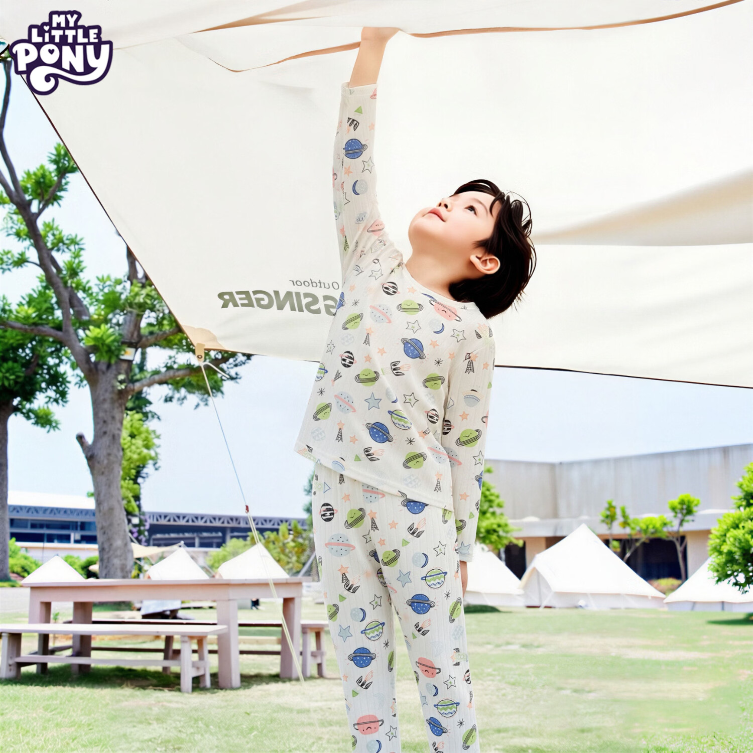小马宝莉2026新款儿童纯棉家居服套装春秋季婴儿长袖睡衣薄款睡衣男女童装 宇宙冰船 150 身高建议140-150CM