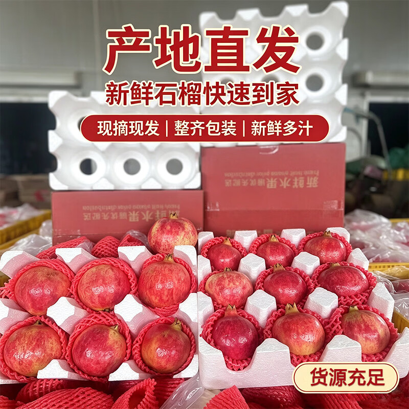 莎凰四川会理突尼斯软籽石榴新鲜应季水果源头直发 中秋送礼 净重4.5斤【单果300g+】