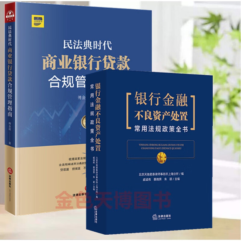 2册2021 银行金融不良资产处置常用法规政策全书 +民法典时代商业银行贷款合规管理指南 傅金波