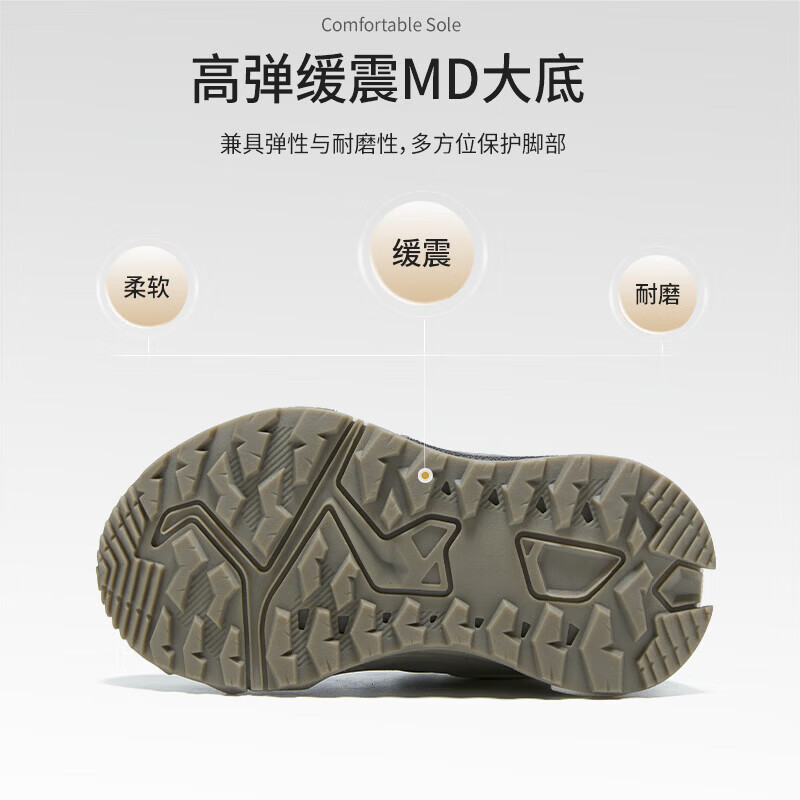Lee童鞋秋季新款儿童运动鞋男大童旋转扣休闲跑步鞋子防滑老爹鞋女童 绿灰 31 【建议脚长185-190mm】
