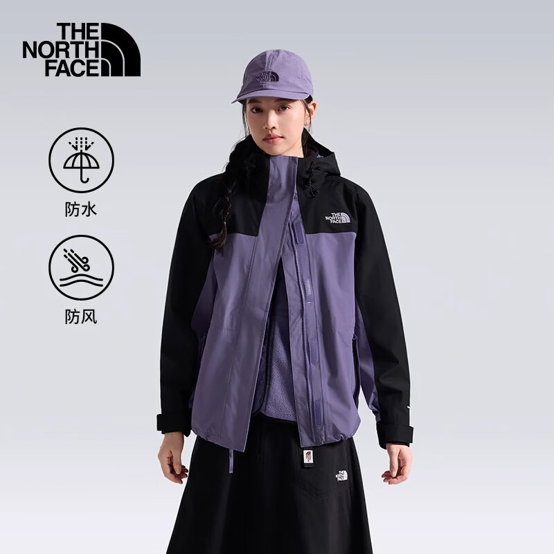 北面（The North Face）三合一冲锋衣女Classic抓绒内胆防风防水户外26秋8J6Z R01 L