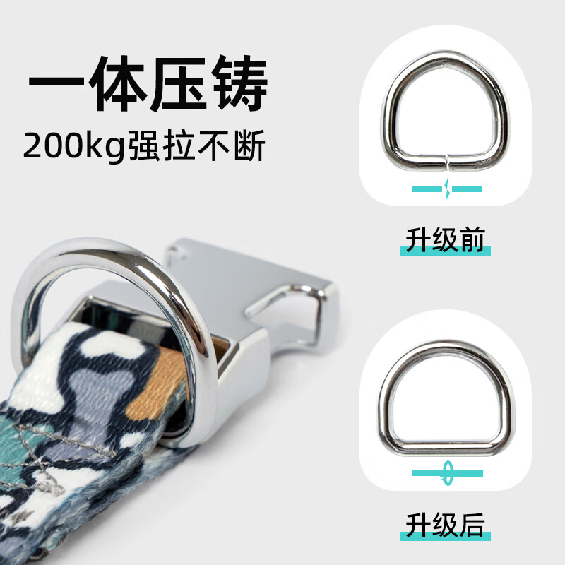 JIM&TOM宠物狗狗项圈刻字防丢可调节脖圈小中大型犬防爆冲颈圈猫狗牵引绳 粉色彩格丨套装合金升级款 M(适合体重16-36斤狗)