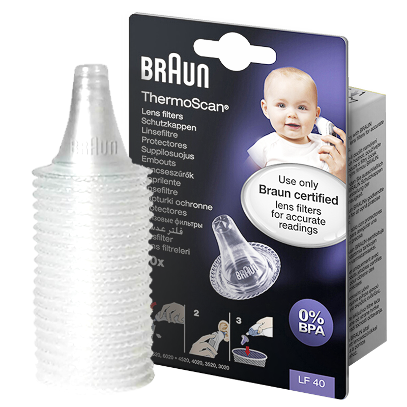 德国博朗（Braun）耳温枪专用耳套40个/盒，精准、安全无创测量|京东进口超市