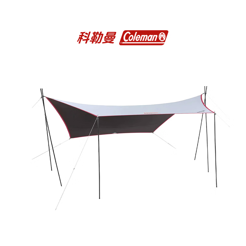 Coleman科勒曼美国百年品牌一秒速开黑胶防晒户外帐篷露营装备野餐 六边形黑胶天幕