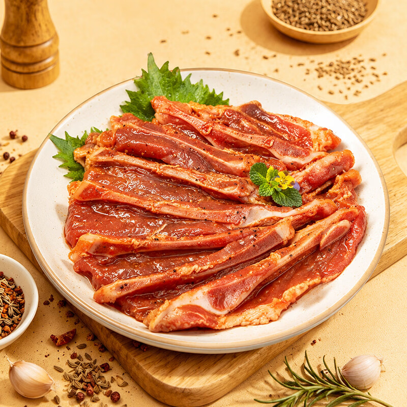 如意三宝手抓扇子骨烧烤风味生鲜 带骨猪排冷冻空炸露营食材中秋礼品 烧烤扇子骨250g*6盒