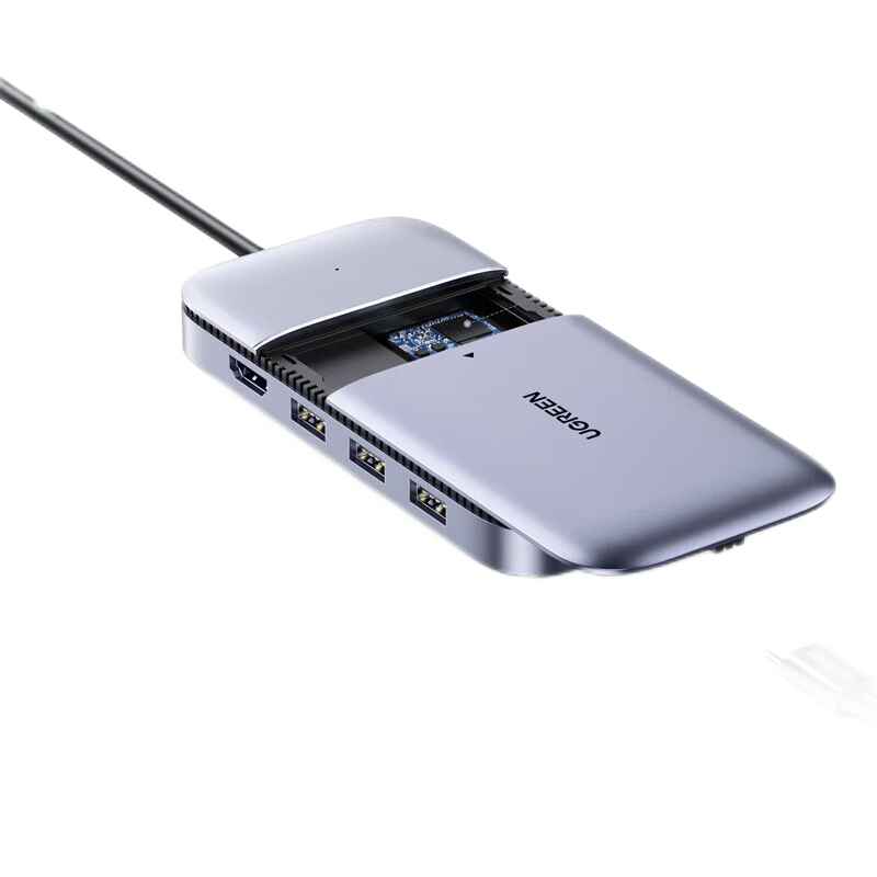 绿联Type-C扩展坞USB-C转HDMI\/VGA转换器雷电3拓展分线器适用华为苹果MacBook 6合140112
