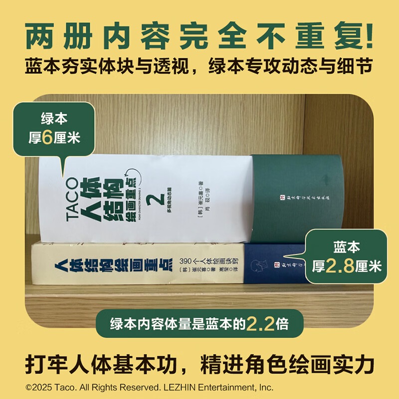 首发】人体结构绘画重点2·多视角动态篇 画画  绘画技巧 绘画诀窍 美术生  崔喜元 TACO 可平摊 赠品版已售罄不加印】人体结构绘画重点2
