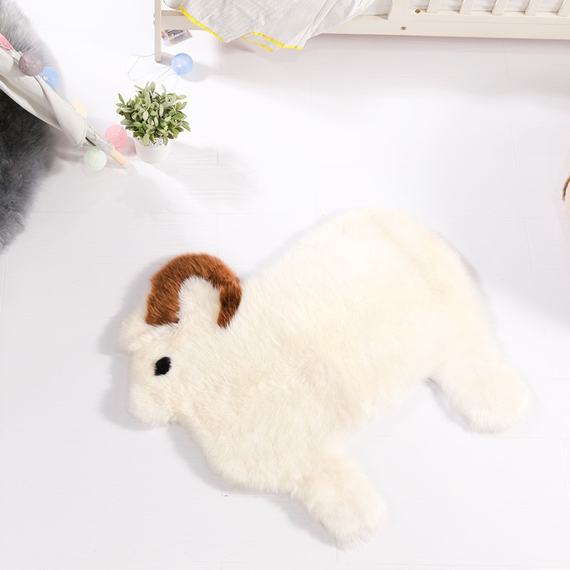 auskin澳世家 小羊造型地毯可爱卡通动物儿童毯 白脸小羊 90*80cm