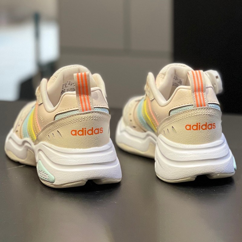 鞋女鞋夏季新款运动鞋复古老爹鞋减震跑步鞋gx6160 gx6160浅奶茶色