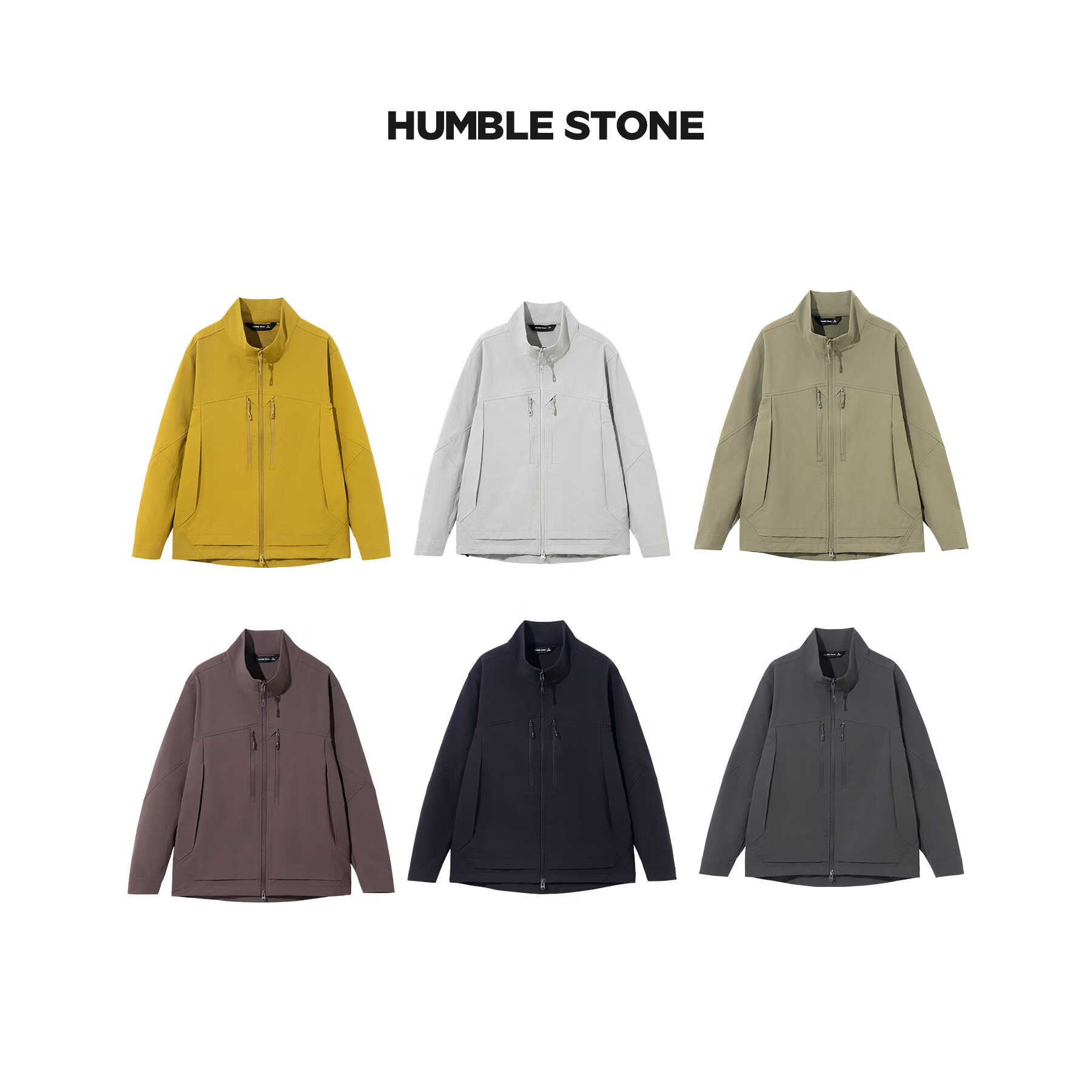 悍石HUMBLE STONE【悍石.战术】户外机能轻量透气软壳立领外套 26089 苍黄 M建议110-125斤