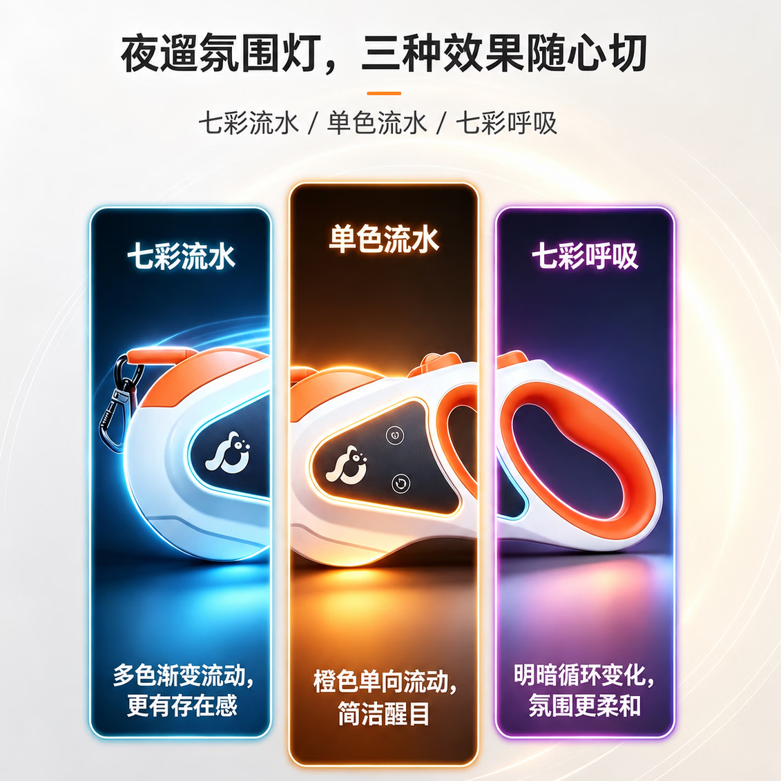 觅探零零狗宠物自动伸缩狗绳防爆冲牵引绳猫咪遛狗绳子遛猫绳狗链子中大型犬 深空灰 赠5米换绳 智能防爆冲