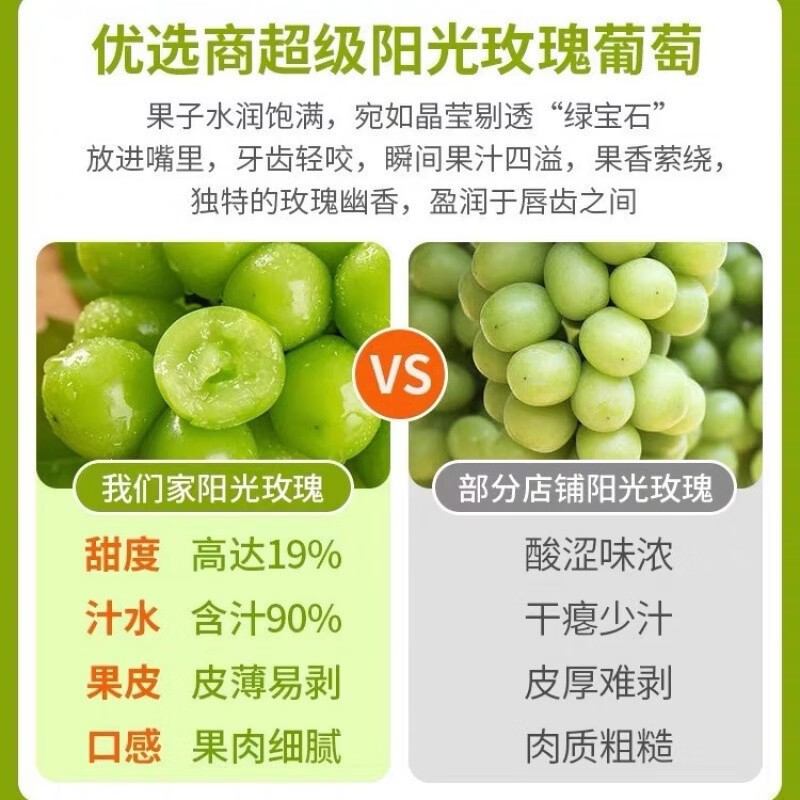 澧县出口特供阳光玫瑰葡萄新鲜香印提子有机水果孕妇当季生鲜礼盒 5斤冷链箱【精品串装】单果15g以上