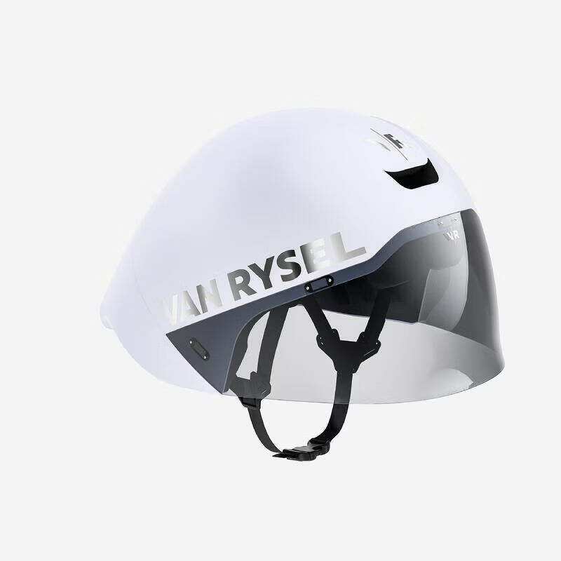迪卡侬（DECATHLON）铁人三项计时赛头盔RCR-X2 白色 L
