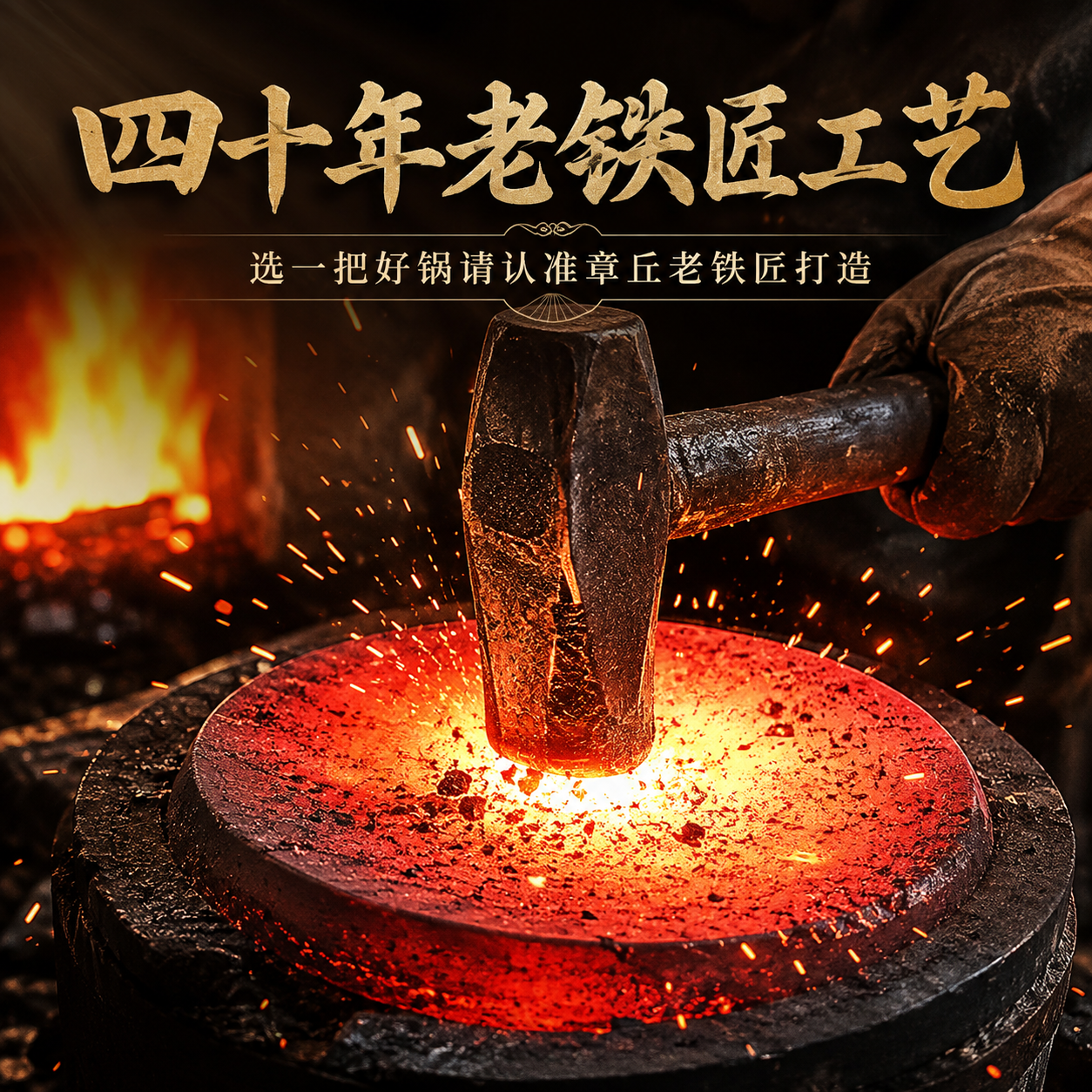 章丘手打宗师级铁锅家用炒锅锻打老式圆底不粘锅无涂层鱼鳞炒菜锅 36cm(木手把)章丘手工鱼鳞锅+锅盖+刷子+铲子 36cm