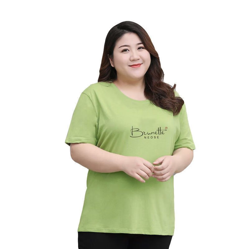 有恪适合胖人穿的加肥加肥婆夏装上衣210克260斤胖妈胖妹装大码女装短