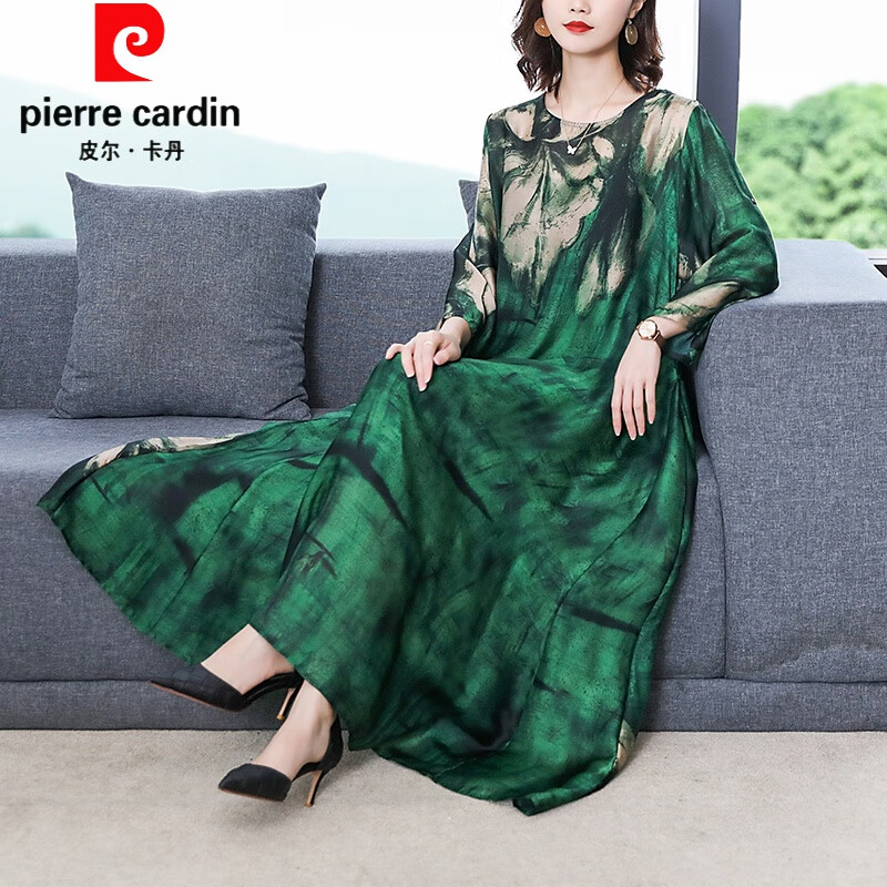 皮尔卡丹(pierrecardin)蚕素女装香云纱断码真丝桑蚕丝品牌大新款夏