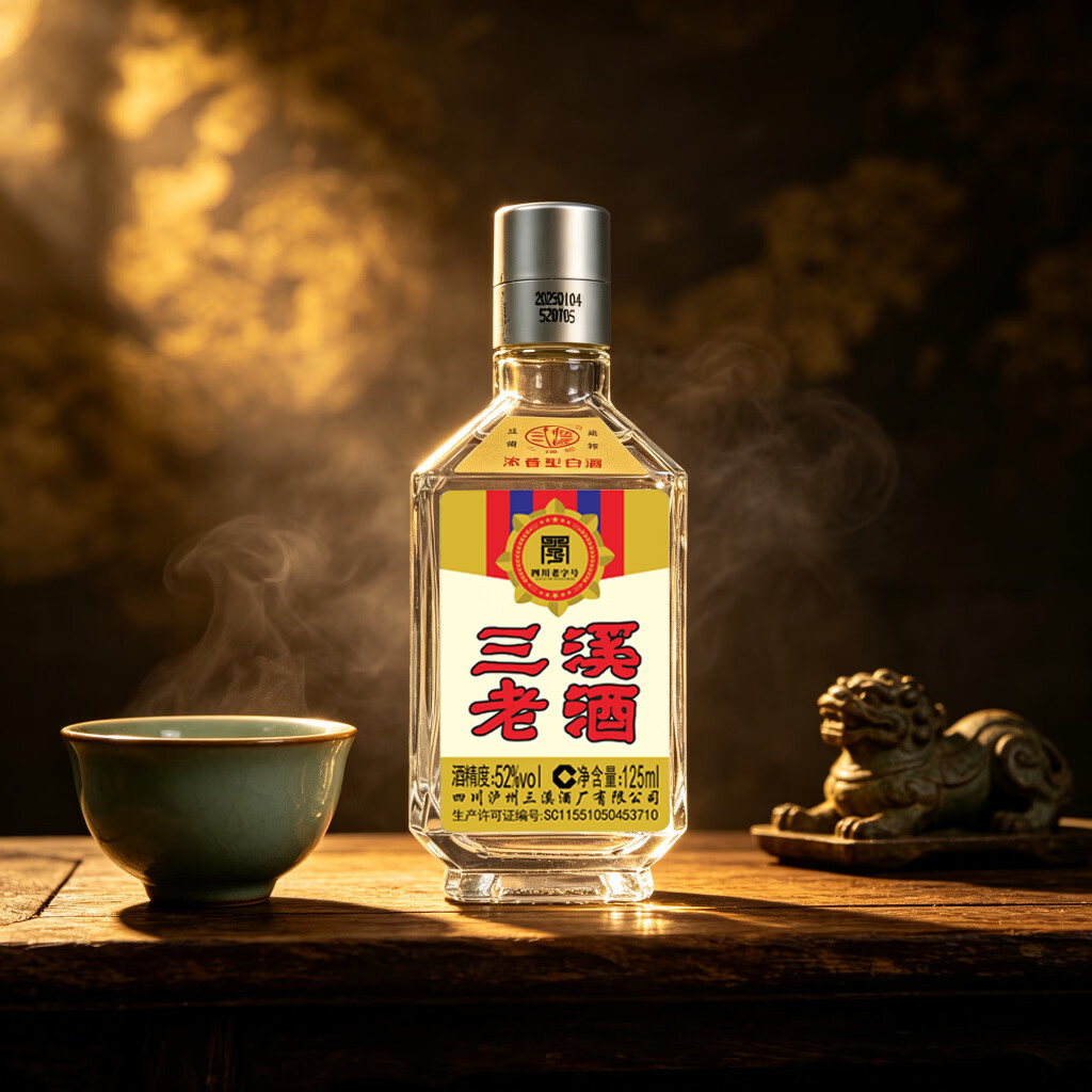 三溪52度三溪老酒 125ml 老窖池群酿造 高端浓香小酒 自饮 聚会 收藏 52%vol 125mL 2瓶