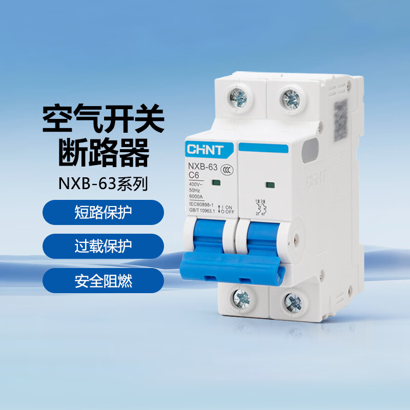 正泰（CHNT）NXB-63 C型家用空气开关 过载 DZ47升级款小型断路器 2P C16