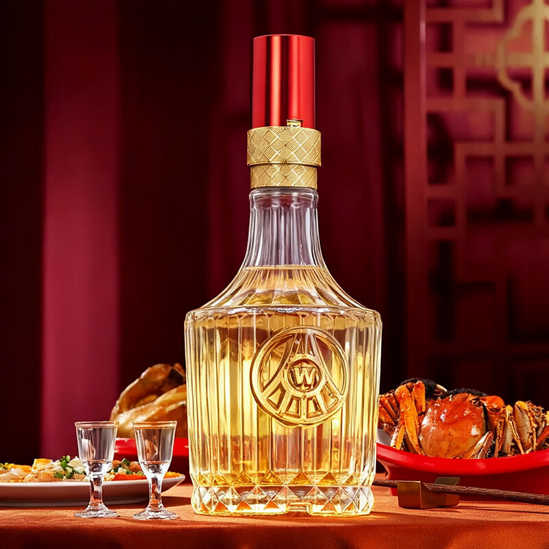 五粮液仙林生态酒业有限公司出品 百年传奇 钻石水晶透明桶 高端商务酒 52%vol 500mL 2瓶 赠专属礼袋